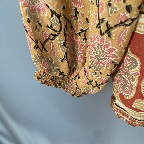 Paisley Floral Boho Blouse sz Small – Lucky Brand - Picture 5 of 10